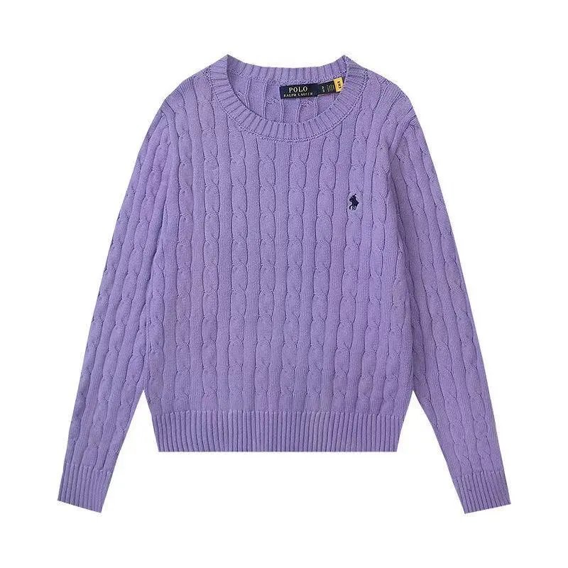圆领毛衣-紫色